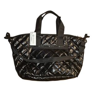 LeSportsac Shiny Black Quilted Tote